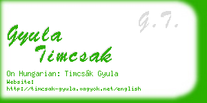 gyula timcsak business card